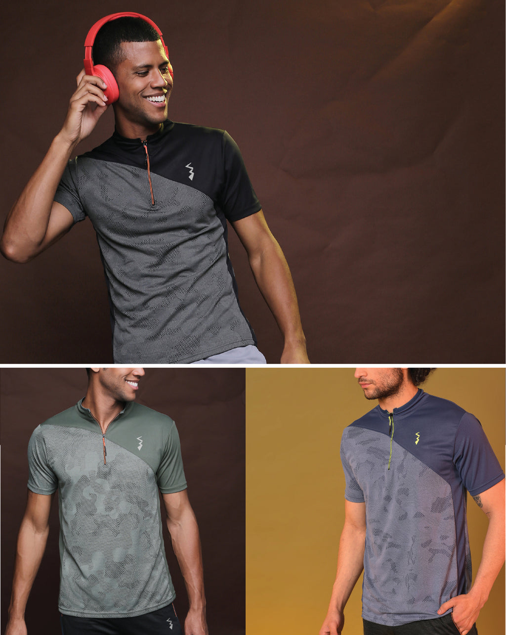 Pack Of 3 Slim Fit Active T-Shirts