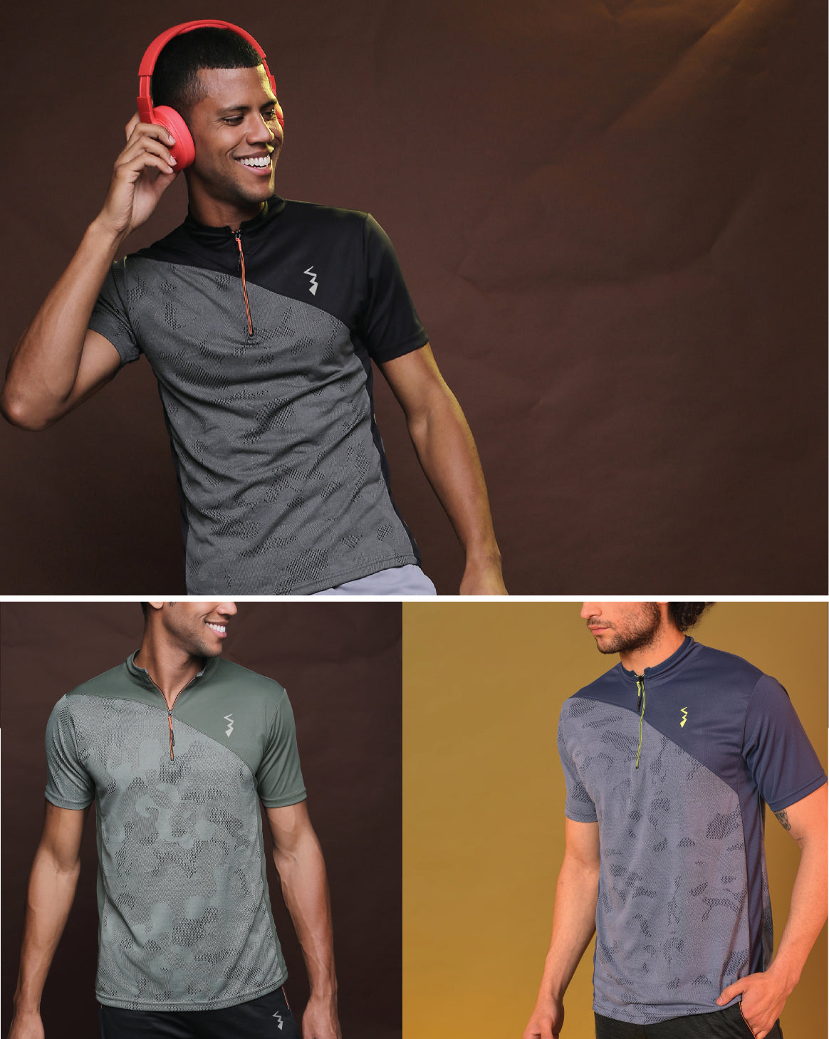 Pack Of 3 Slim Fit Active T-Shirts