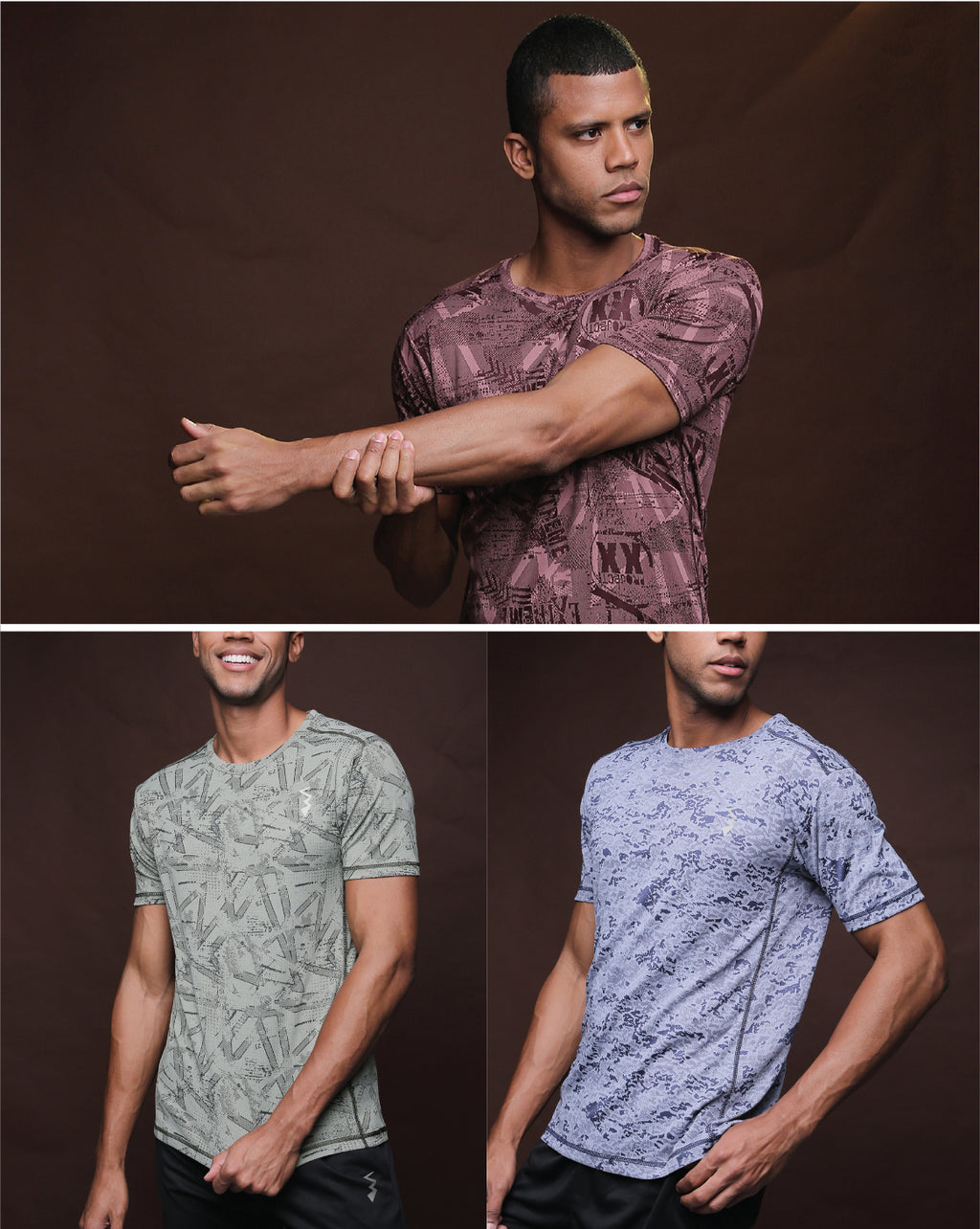 Pack Of 3 Slim Fit Active T-Shirts