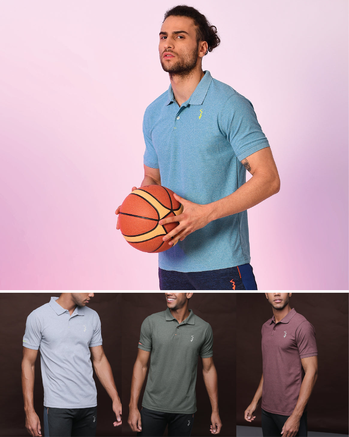 Pack Of 4 Slim Fit Active T-Shirts