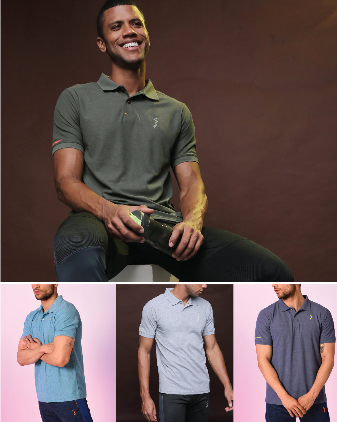 Pack Of 4 Slim Fit Active T-Shirts