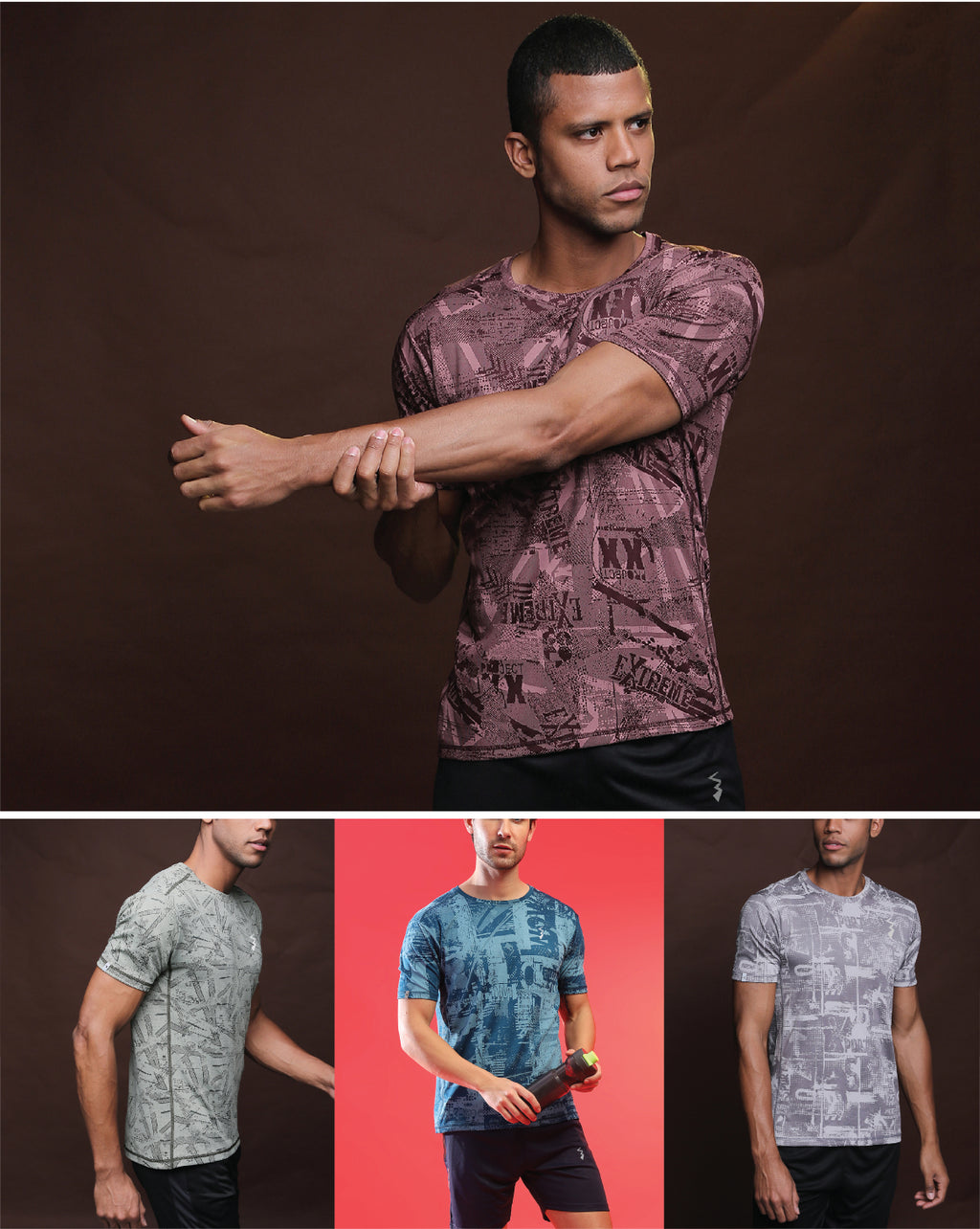 Pack Of 4 Slim Fit Active T-Shirts