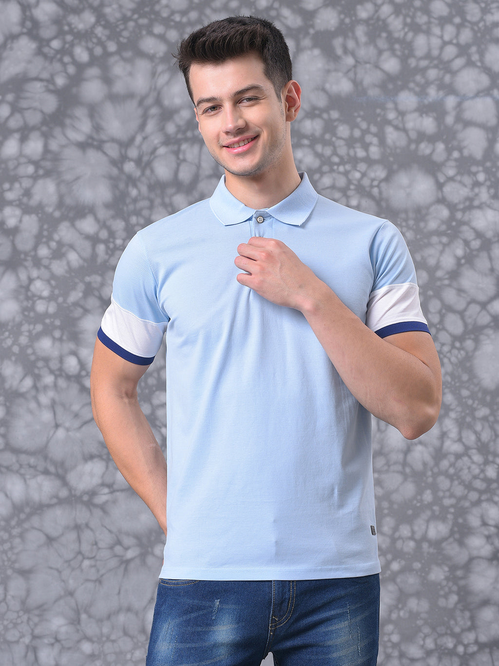 Solid Stylish Casual Polo Neck T-Shirt