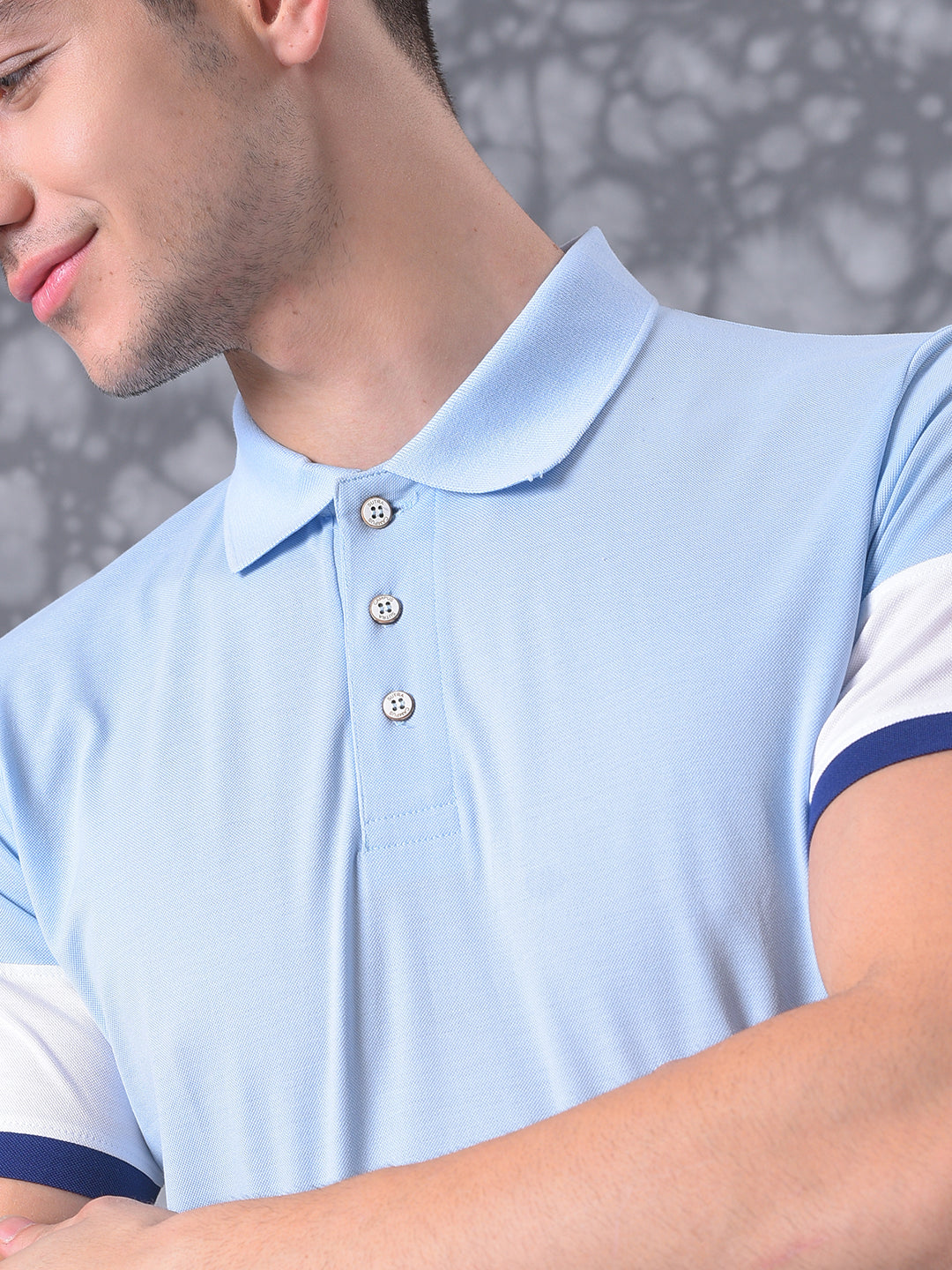 Solid Stylish Casual Polo Neck T-Shirt