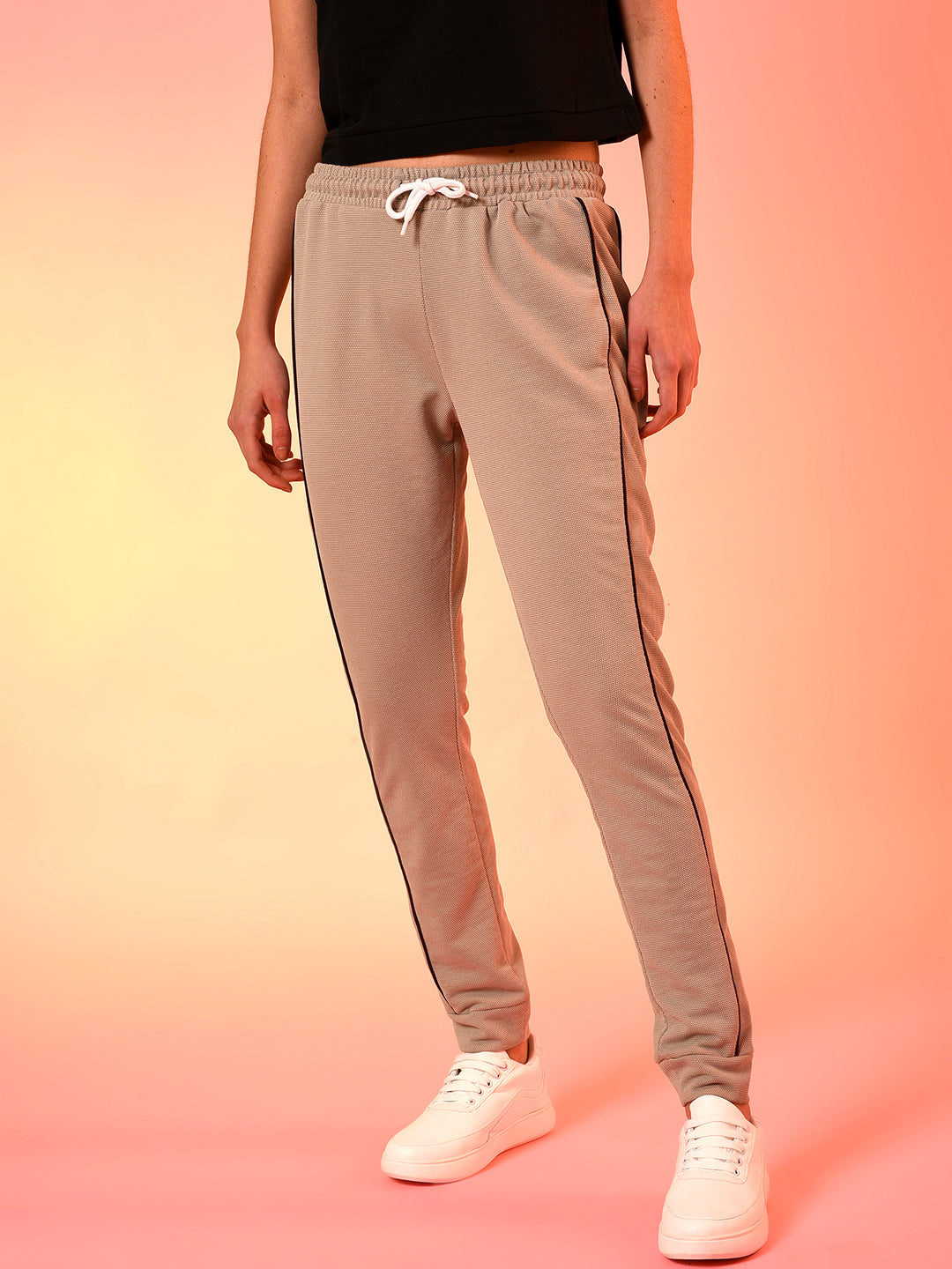 Grey Solid Cotton Active Jogger/Trackpant