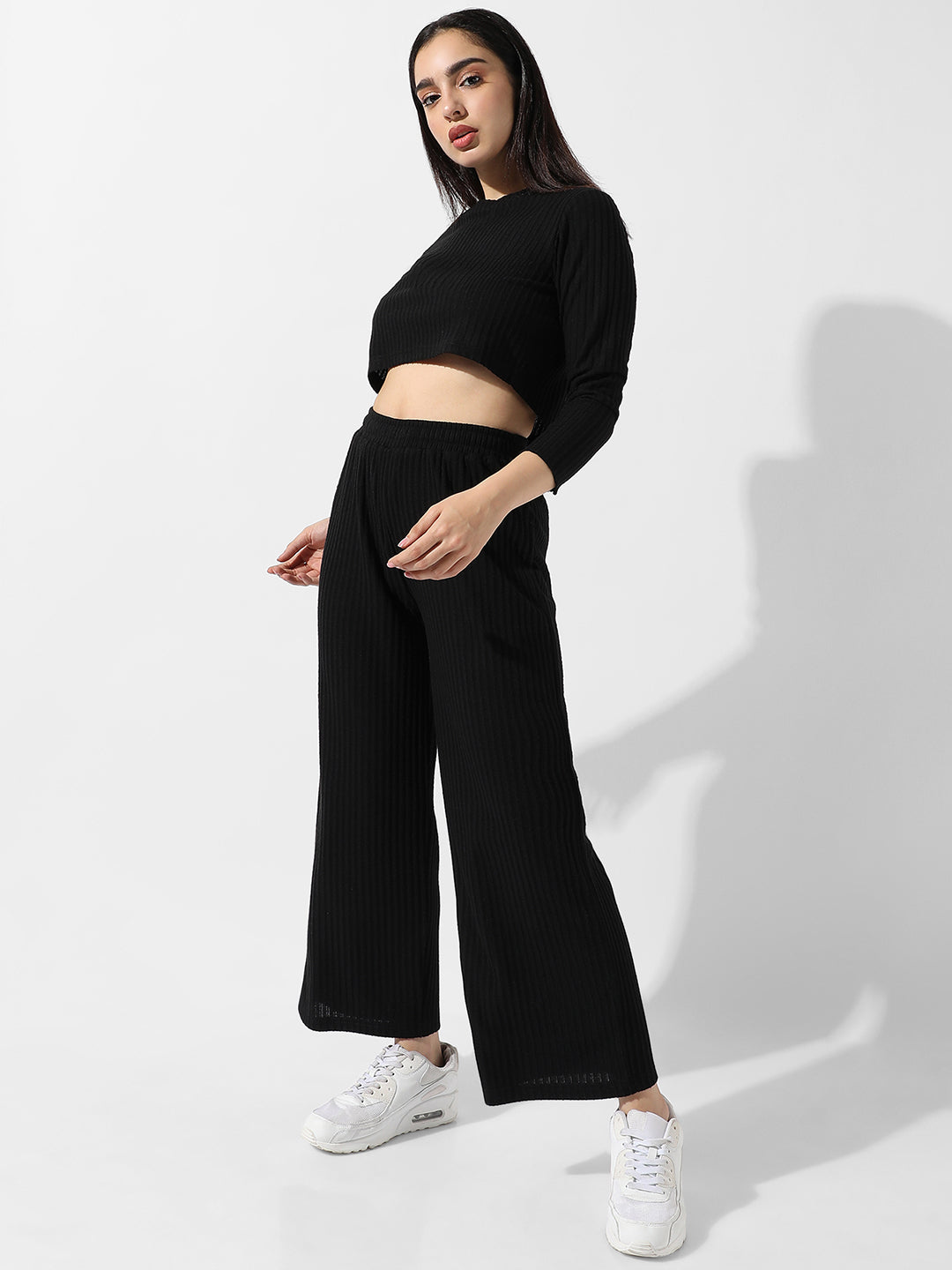 Solid Ribbed Co-Ord Set