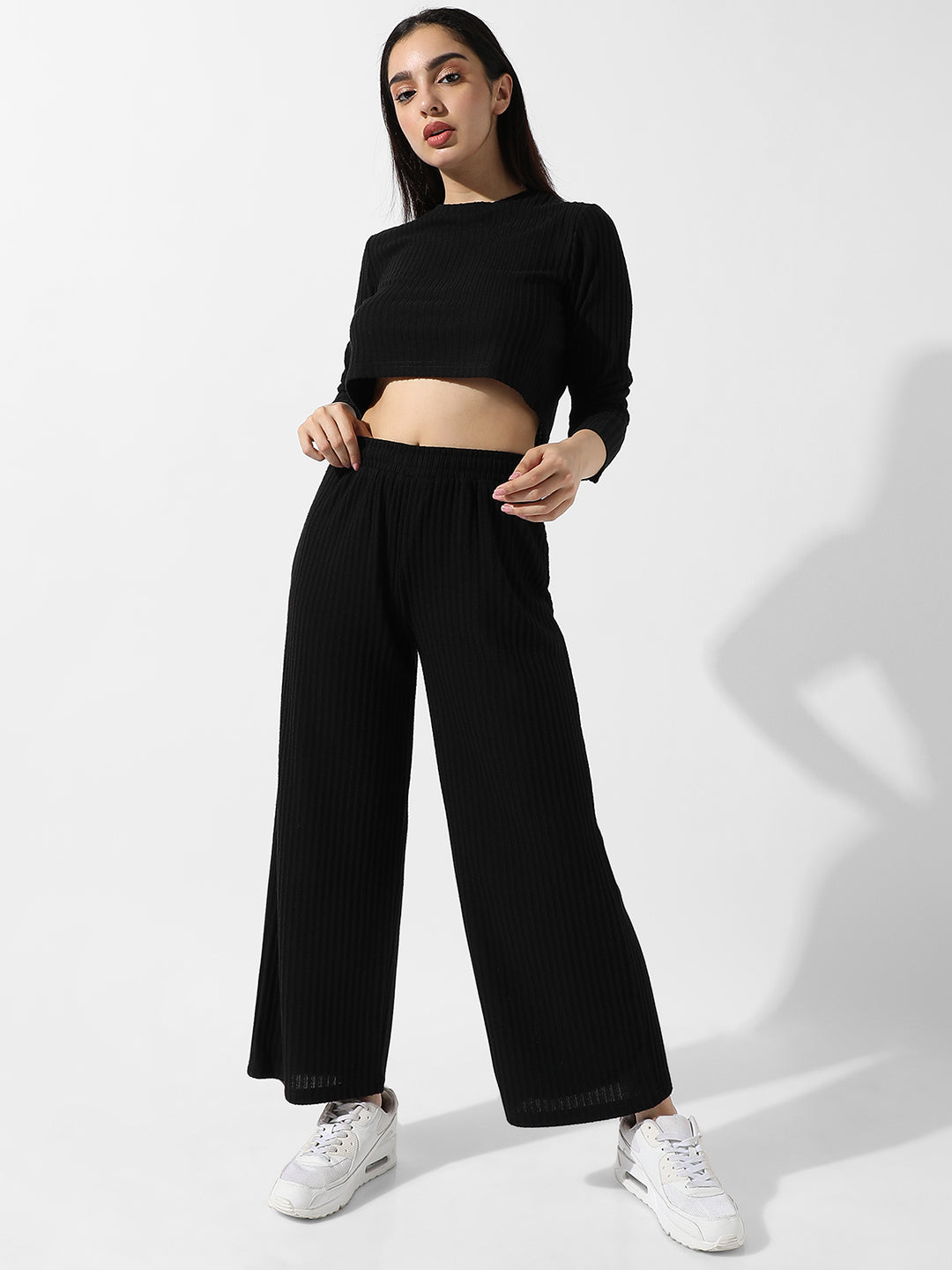 Solid Ribbed Co-Ord Set