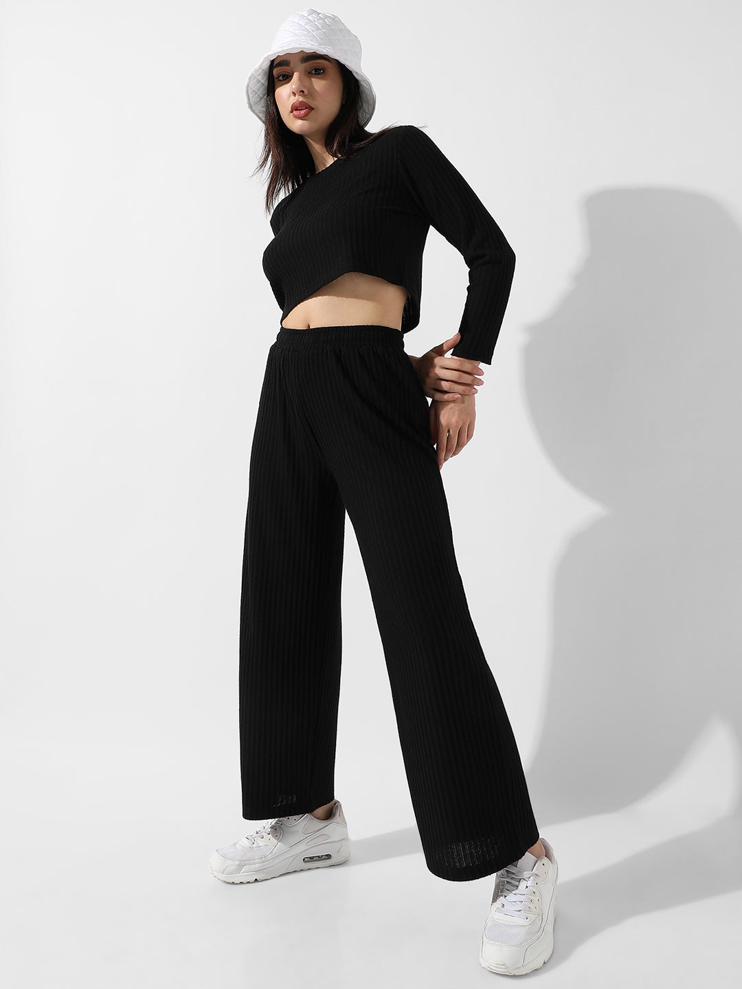 Solid Ribbed Co-Ord Set