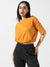 Solid Mustard Yellow Cinched Top