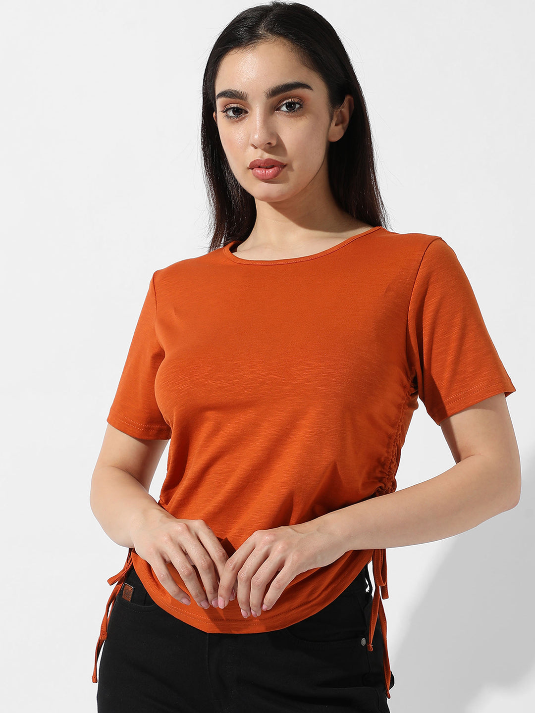 Solid Ruched Top