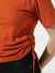 Solid Rust Orange Ruched Top