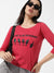 Red Graphic Print Top