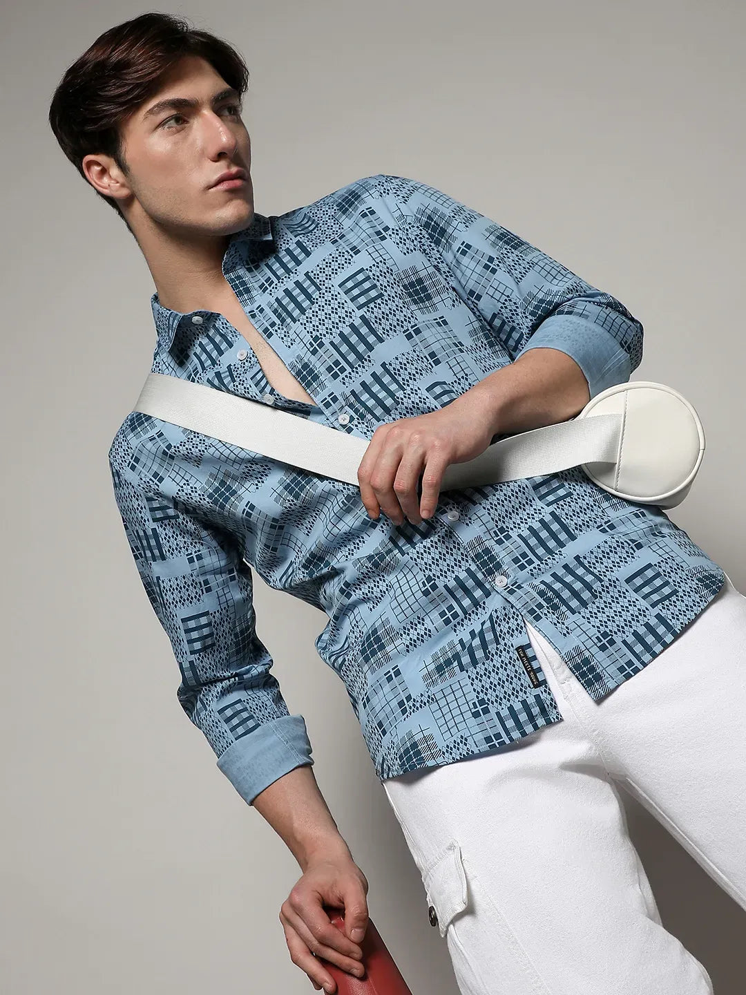 Arygle Checkered Block Shirt