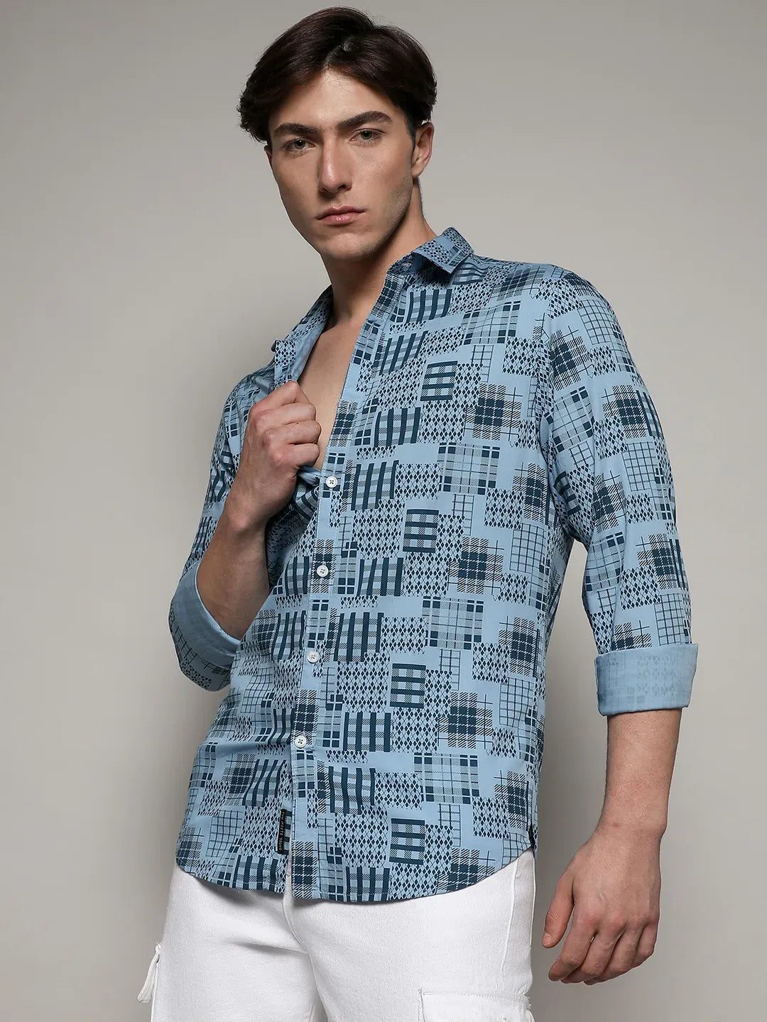 Arygle Checkered Block Shirt