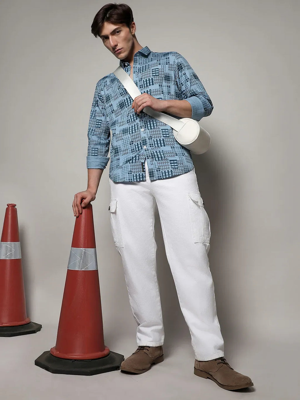 Arygle Checkered Block Shirt