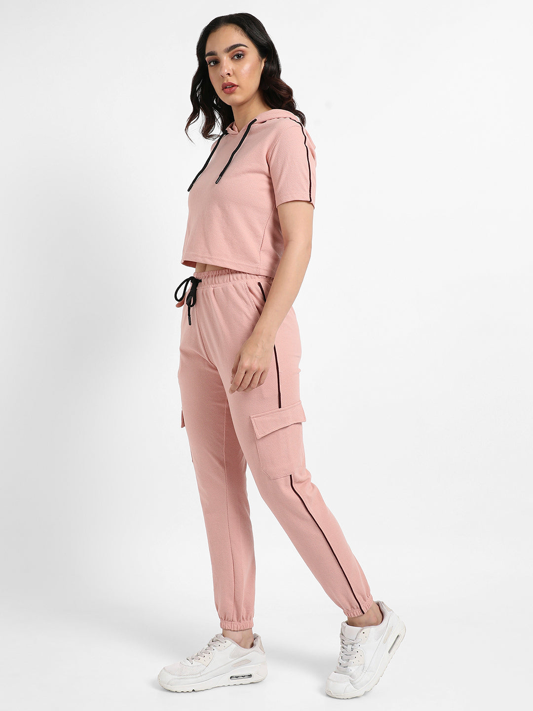 Hooded Co-Ord Set With Contrast Piping