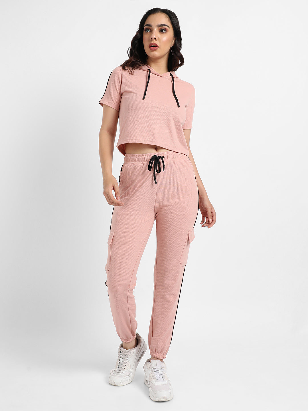 Hooded Co-Ord Set With Contrast Piping