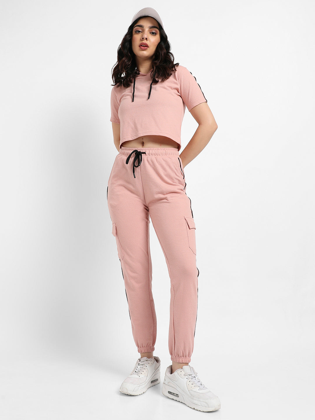 Hooded Co-Ord Set With Contrast Piping