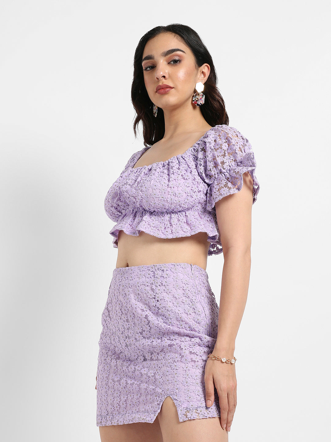 Cropped Self-Design Co-Ord Set