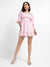 Solid Baby Pink Balloon Sleeve Dress
