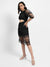 Black Self-design Dress With Cutout Detail