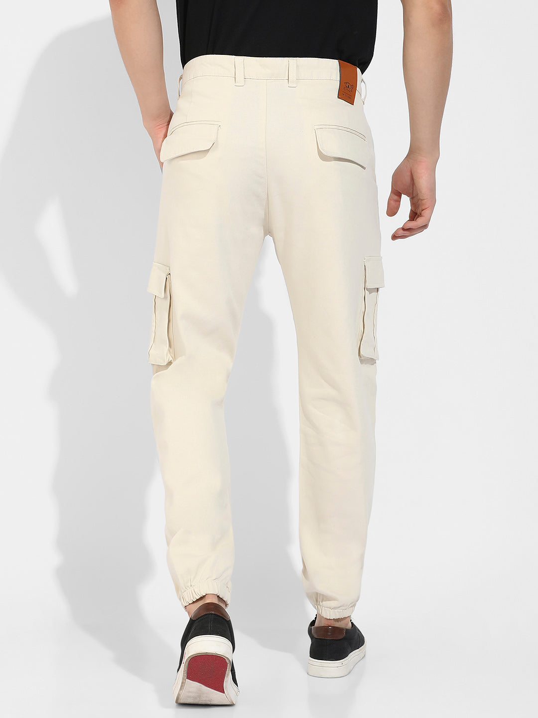Cuffed Hem Cargo Trousers