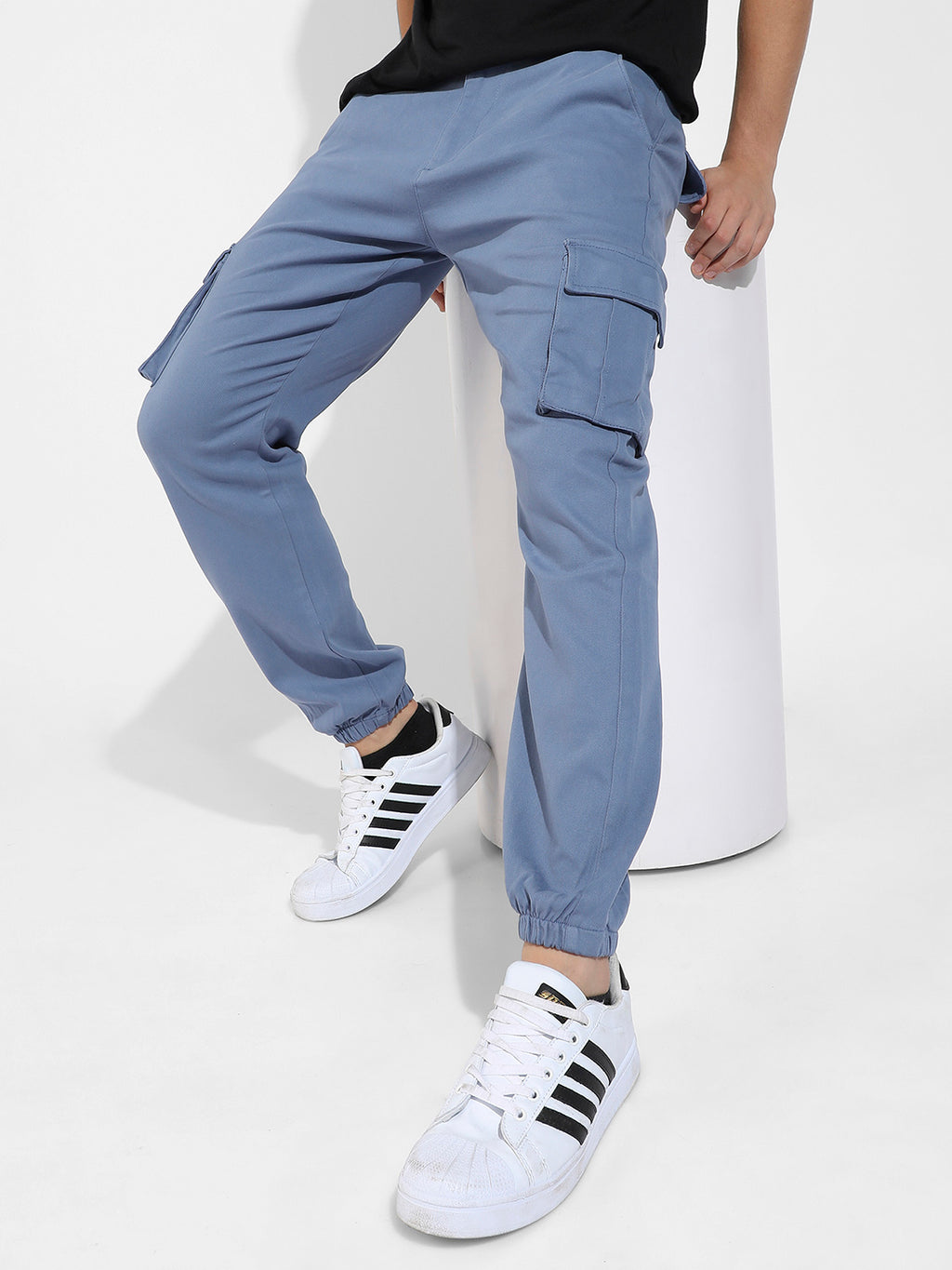 Cuffed Hem Cargo Trousers