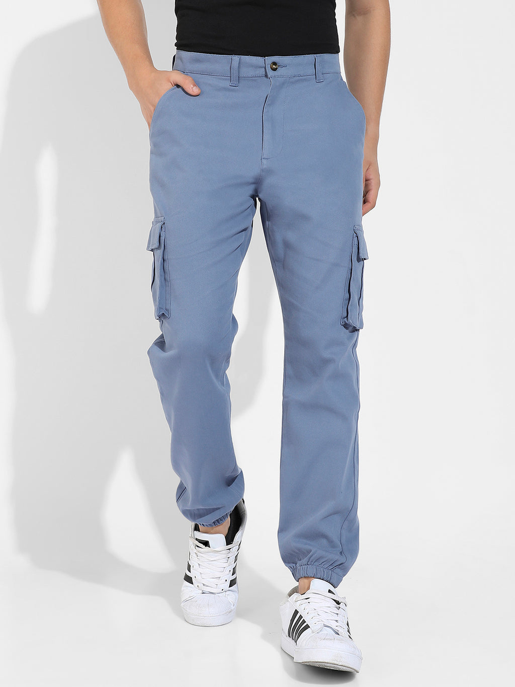 Cuffed Hem Cargo Trousers