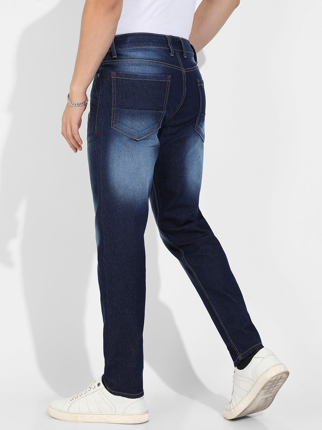 Rolled Hem Denim Jeans