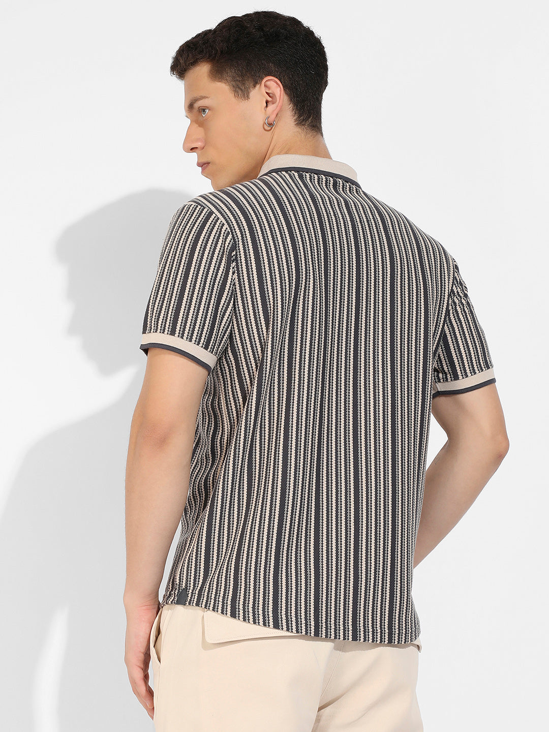 Contrast Knitted Shirt