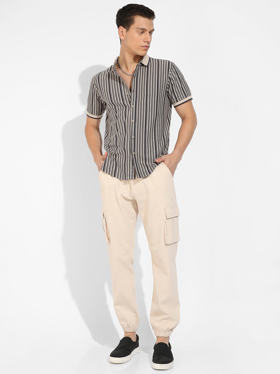 Contrast Knitted Shirt