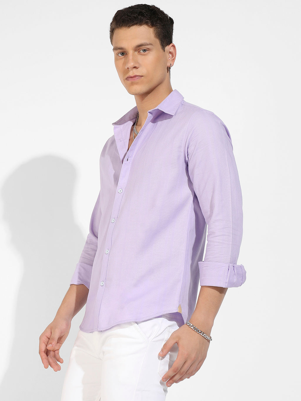 Self-Design Striped Shirt