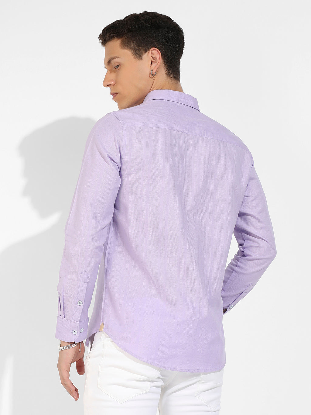 Self-Design Striped Shirt