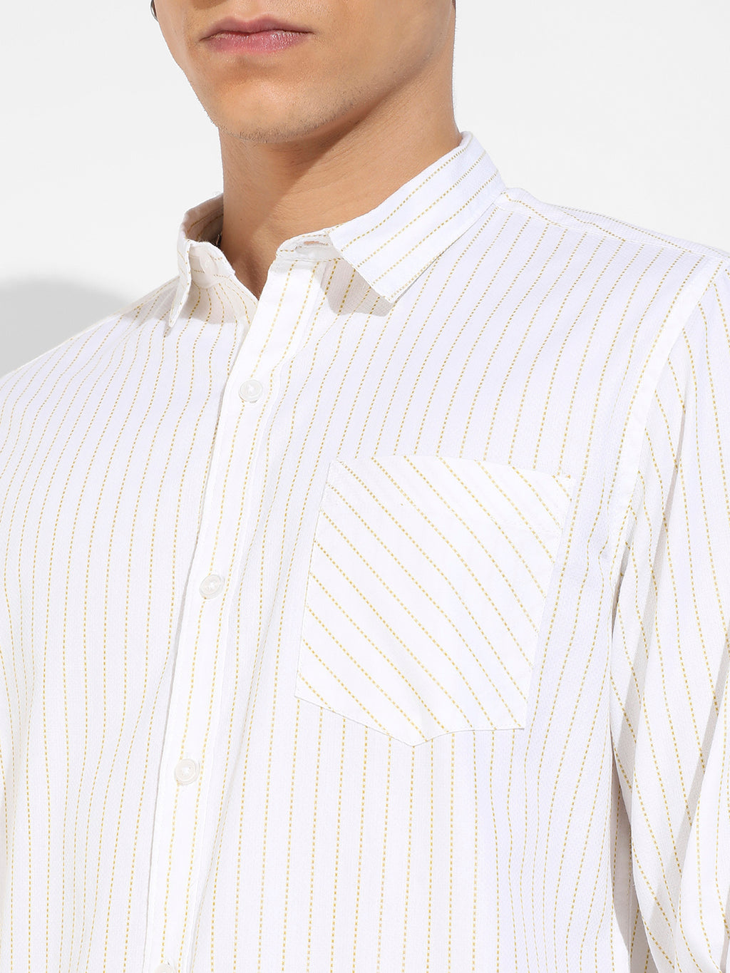 White Chalk Striped Shirt