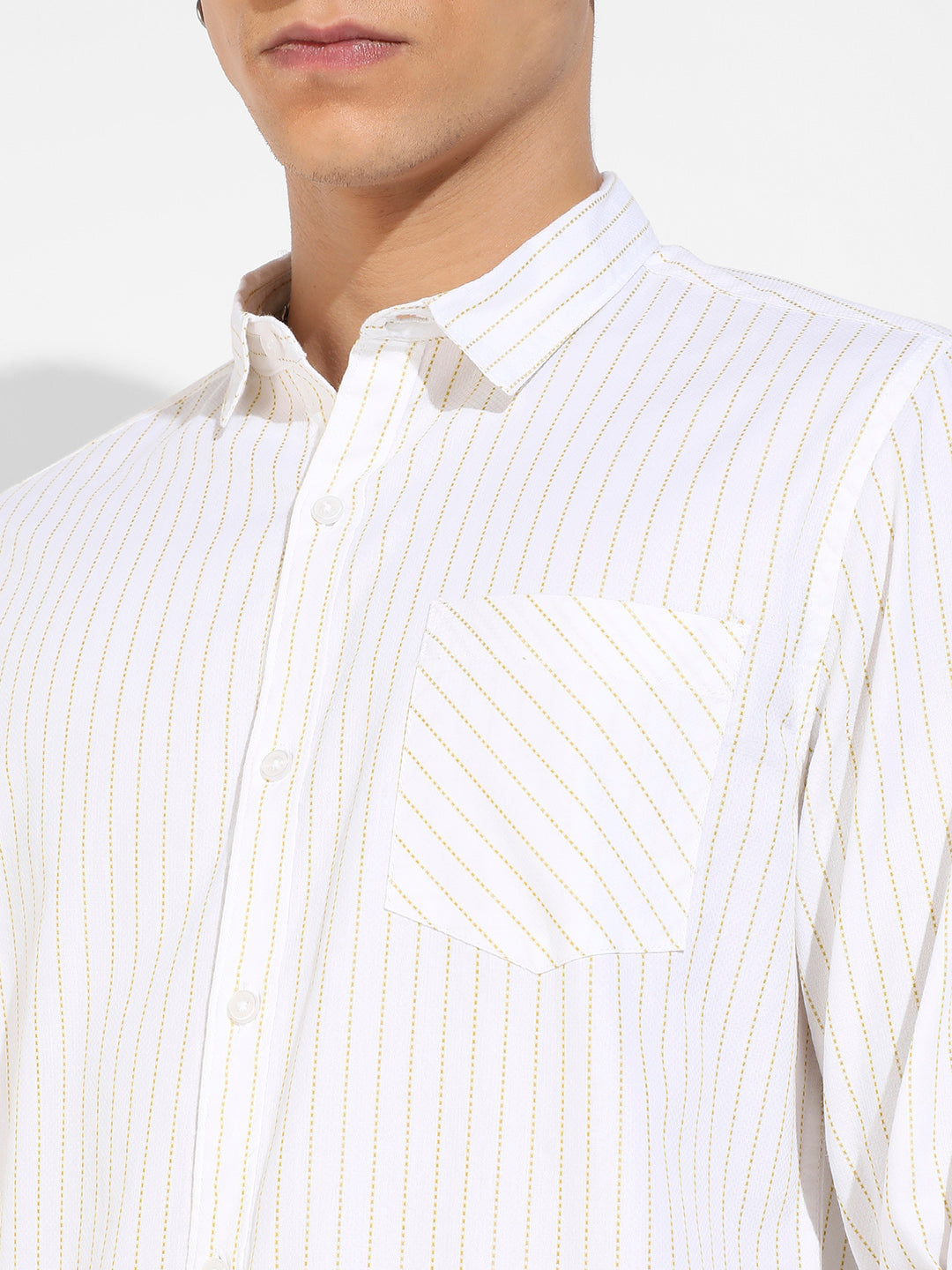 White Chalk Striped Shirt
