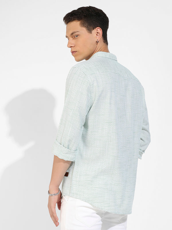 Horizontal Chalk Striped Shirt