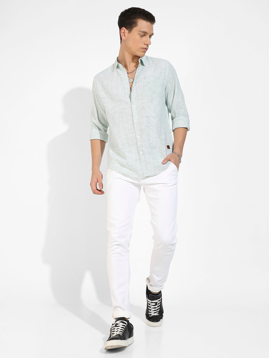 Horizontal Chalk Striped Shirt