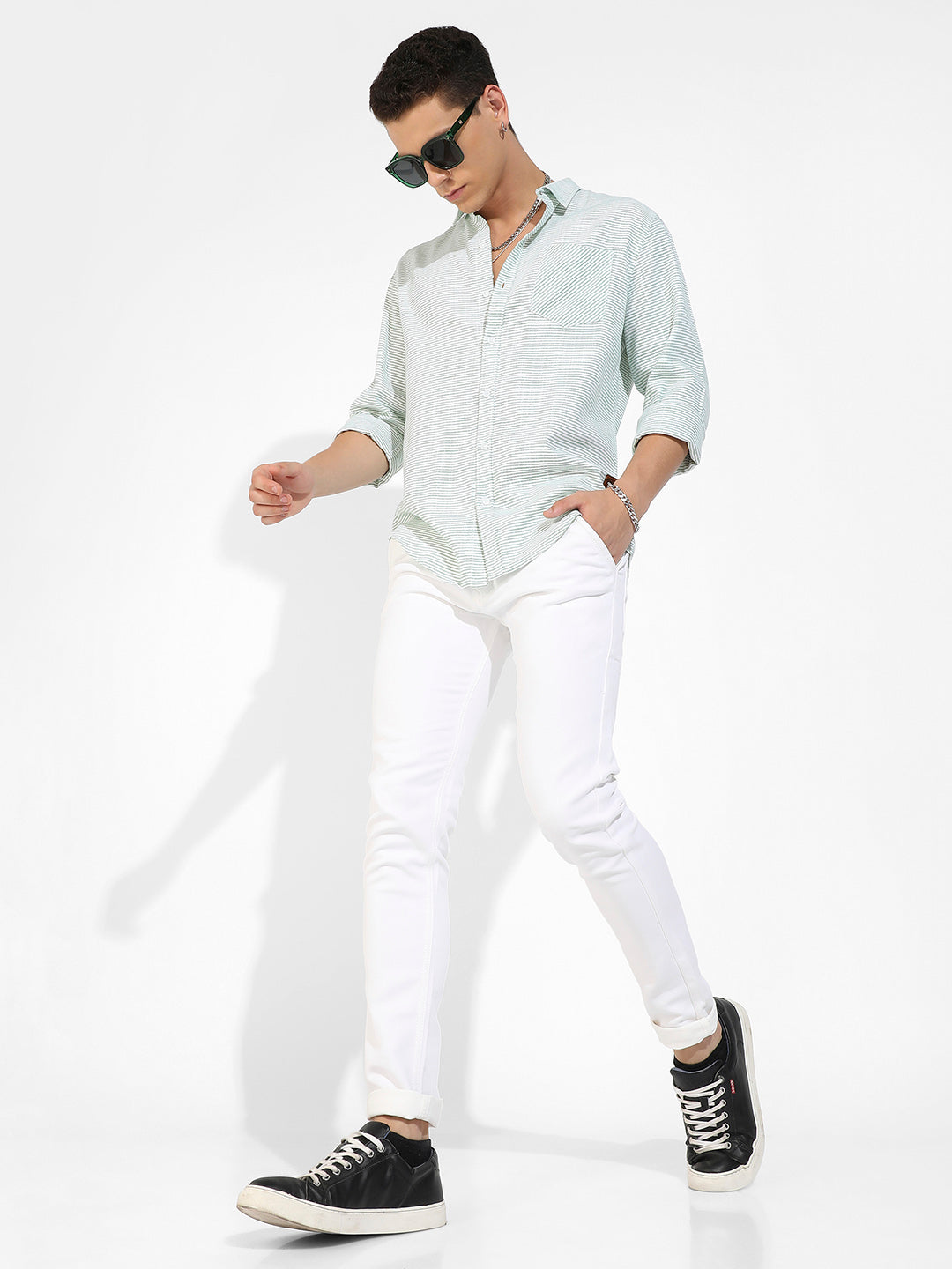 Horizontal Chalk Striped Shirt