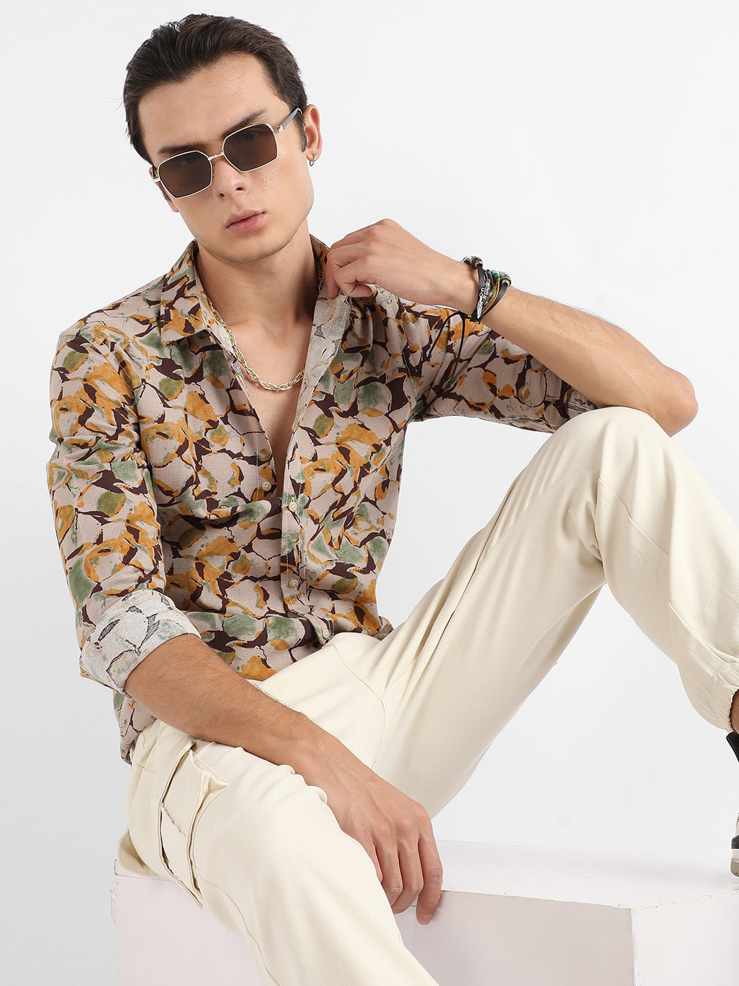 Artistic Floral Cluster Shirt