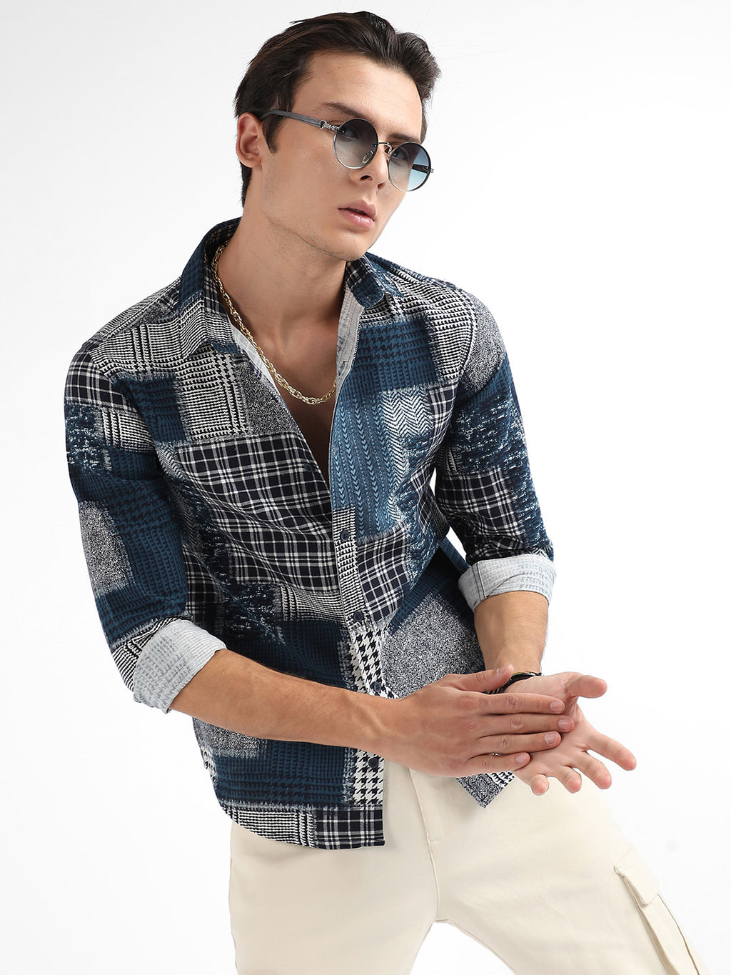 Herringbone Block Shirt