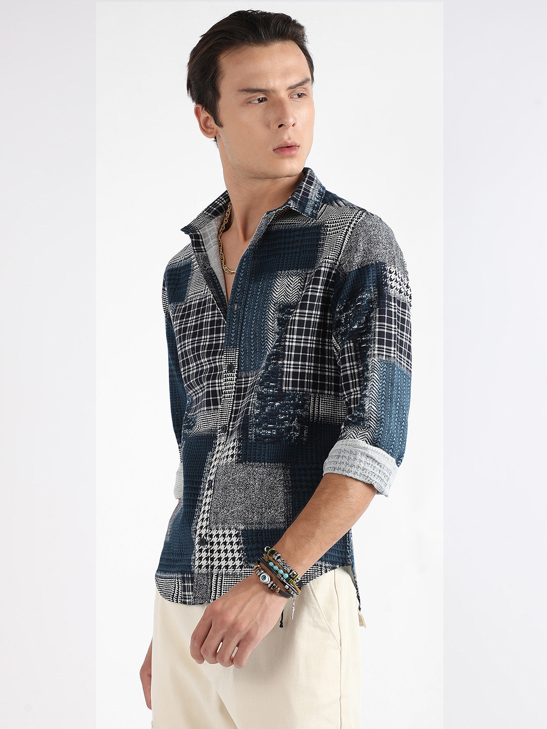 Herringbone Block Shirt