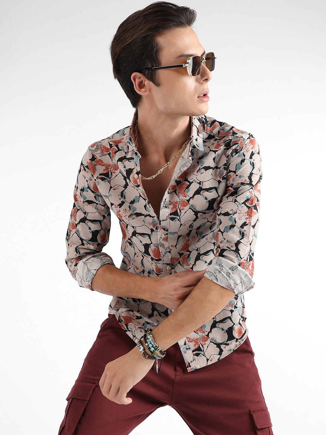 Artistic Floral Cluster Shirt