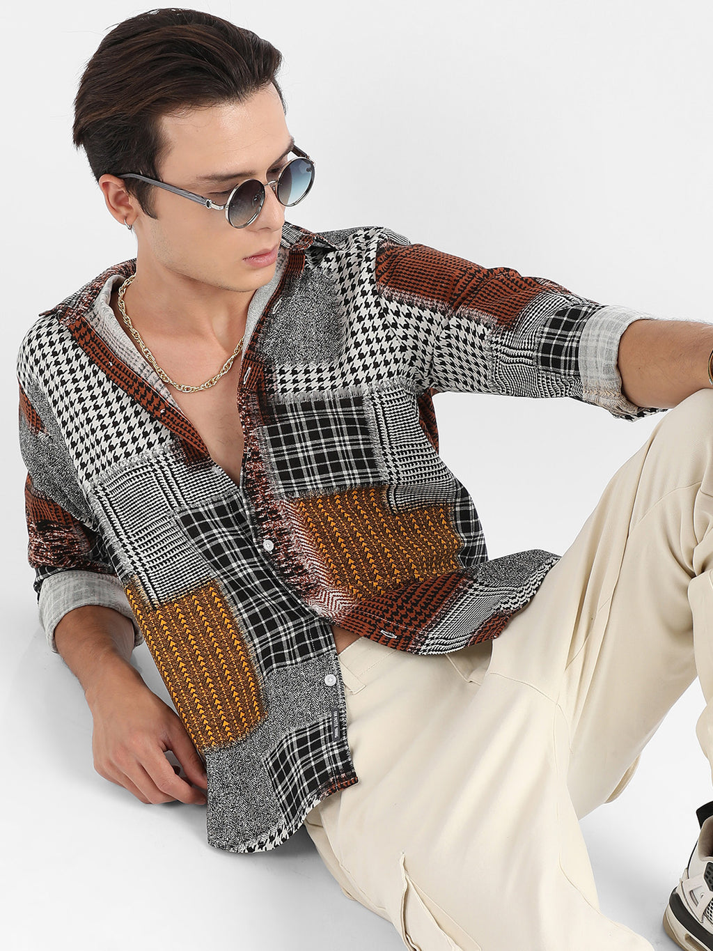 Herringbone Block Shirt