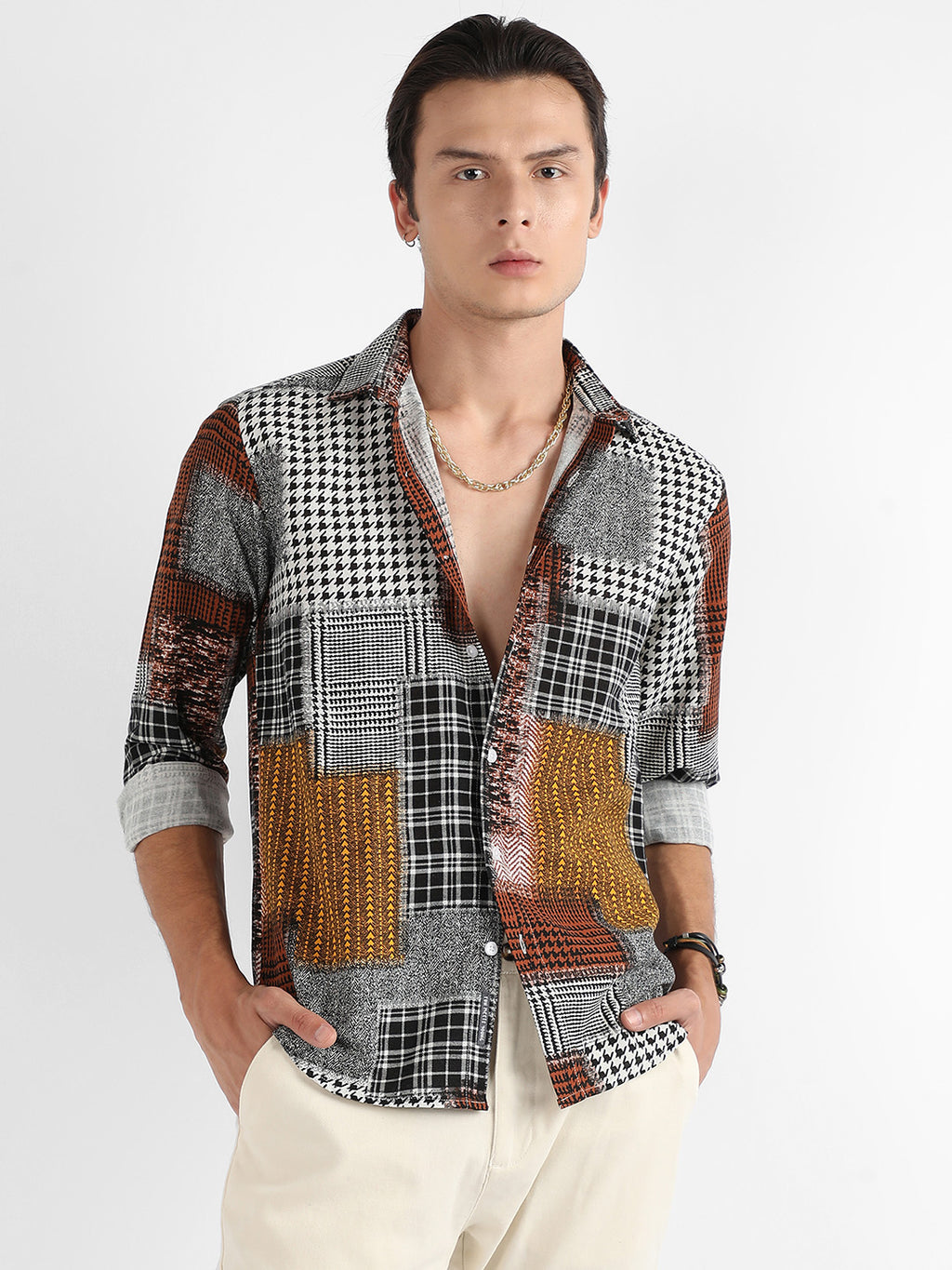 Herringbone Block Shirt