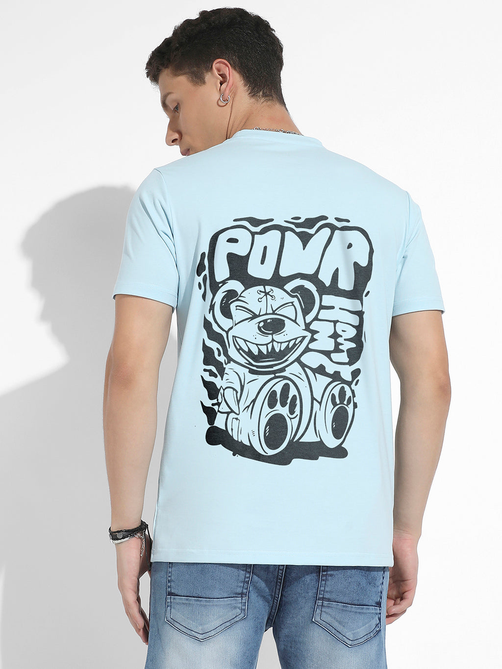 Icy Blue Basic Regular Fit T-Shirt