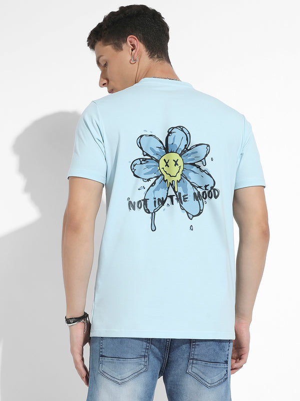 Icy Blue Basic Regular Fit T-Shirt