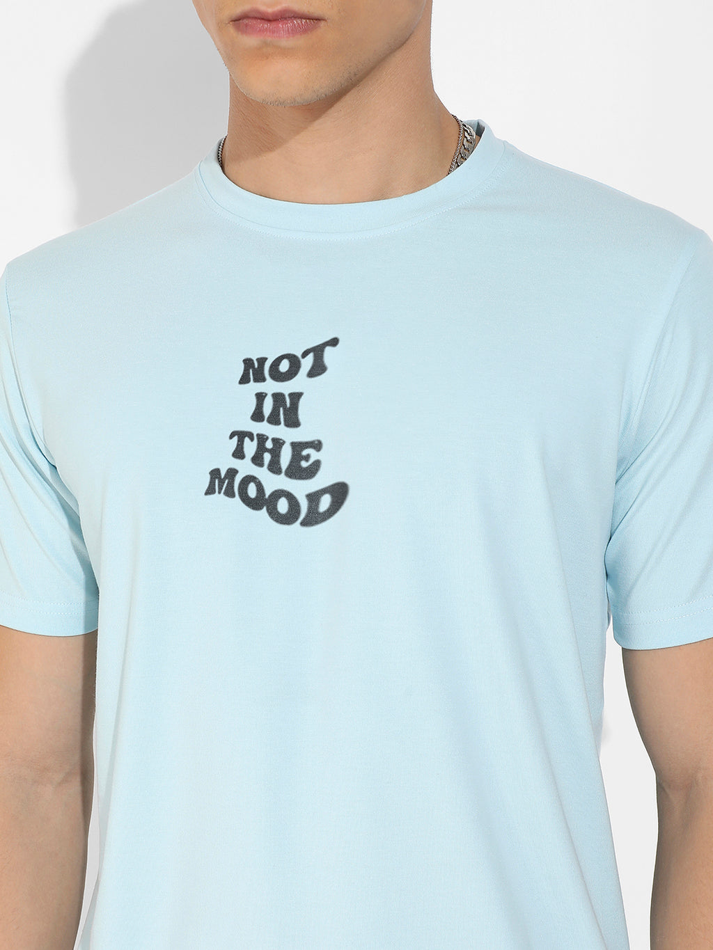 Icy Blue Basic Regular Fit T-Shirt
