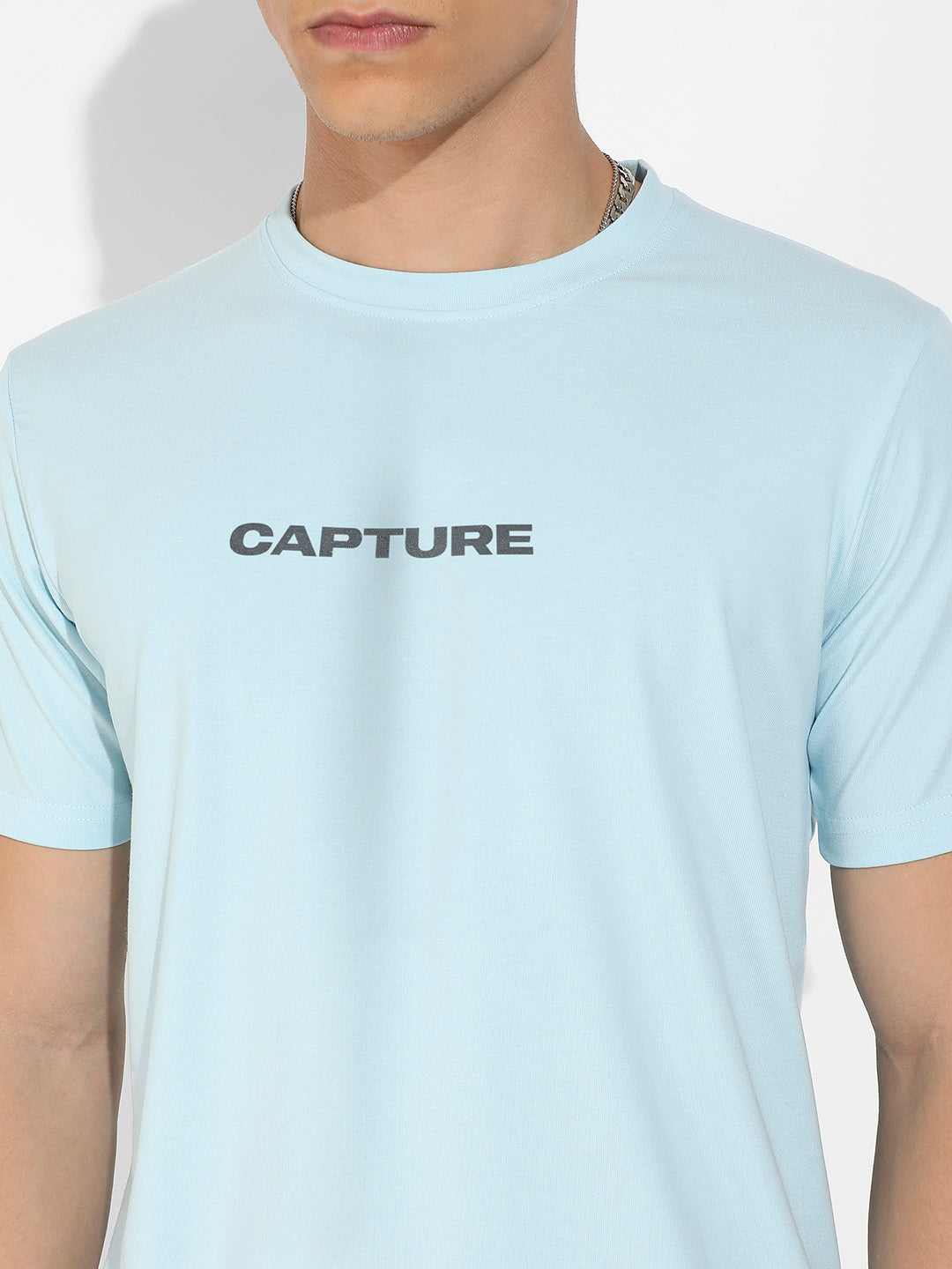 Icy Blue Basic Regular Fit T-Shirt