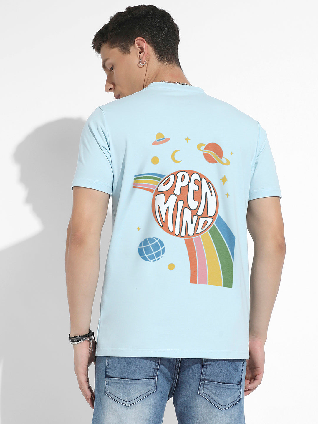 Icy Blue Basic Regular Fit T-Shirt