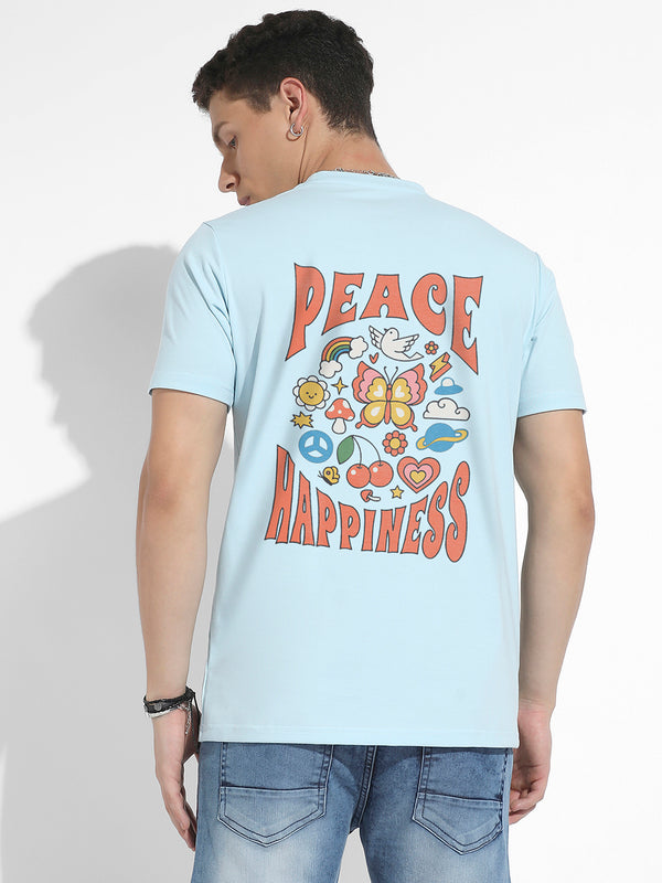 Icy Blue Basic Regular Fit T-Shirt